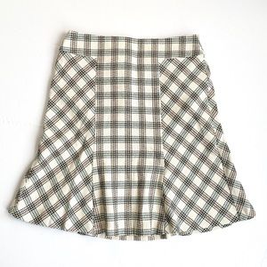 Ann Taylor Loft Cream Green Skirt